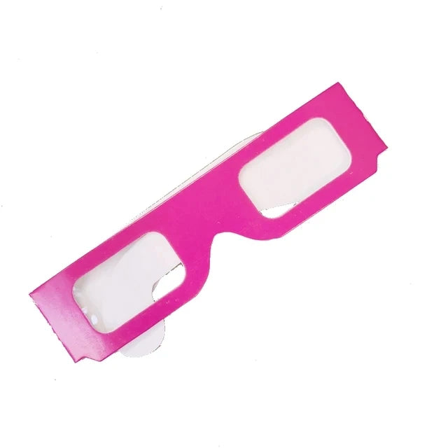 100pcs 3D Diffraction FireworksGlasses, Paper Prism Rave Glasses for Party Festival Concert Halloween Christmas New Year Eve