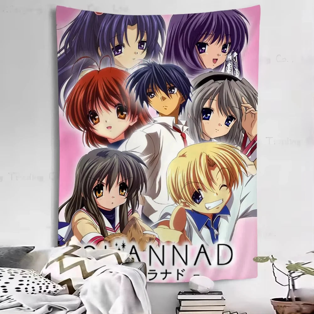 Clannad After Story Wall Tapestry For Living Room Home Dorm Decor Wall Art Decor Backdrop Cloth Sofa Blanket Decoration Tapestry