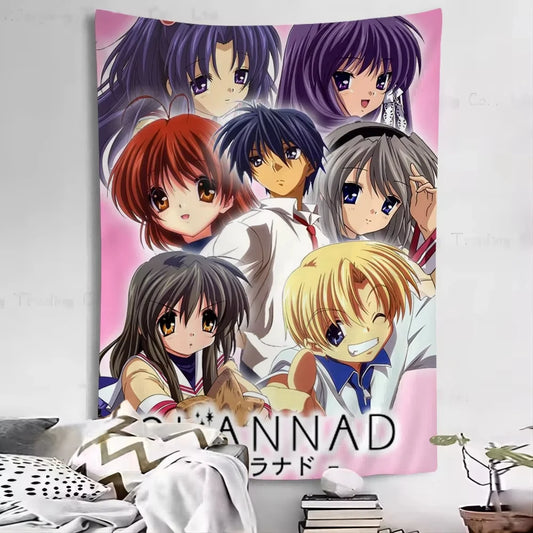 Clannad After Story Wall Tapestry For Living Room Home Dorm Decor Wall Art Decor Backdrop Cloth Sofa Blanket Decoration Tapestry