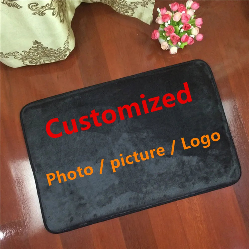 Custom Printed Rectangle Doormat For Living Room Decor