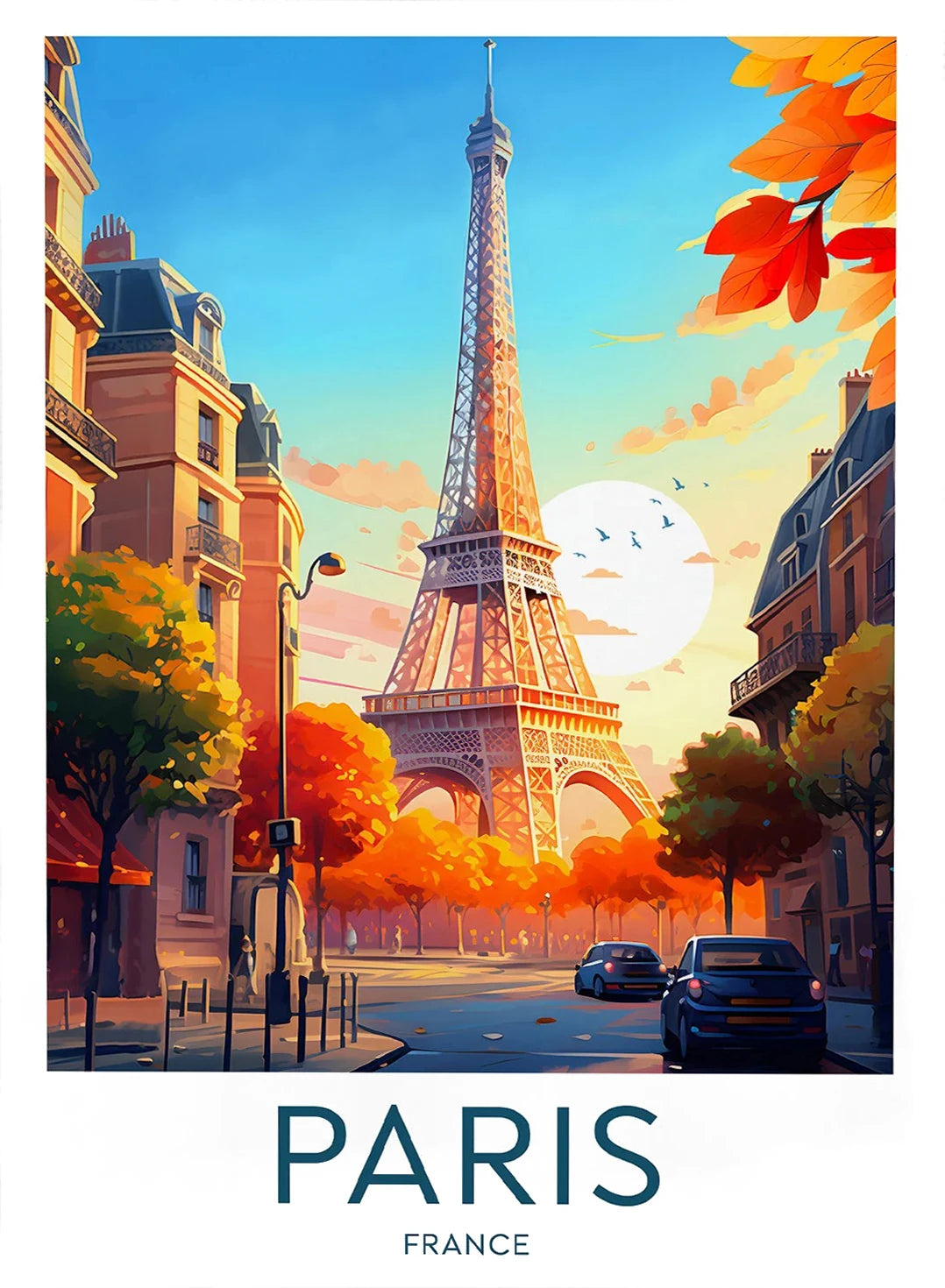 Amsterdam Travel Prints Netherlands London UK Big Ben Paris Eiffel Tower Greece Athens Posters Universal Gifts Home Decor