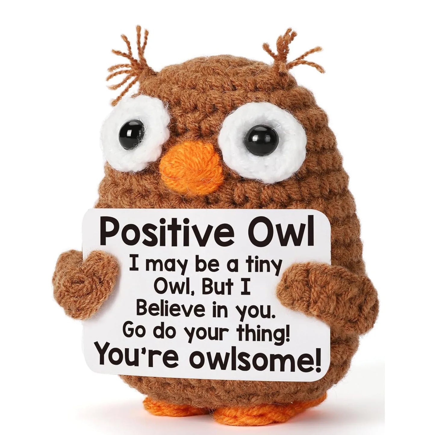 Positive Crochet Animals Christmas Birthday Gifts for Women Men Emotional Mom Dad Daughter Sister Friend Desk Home Fall Decor