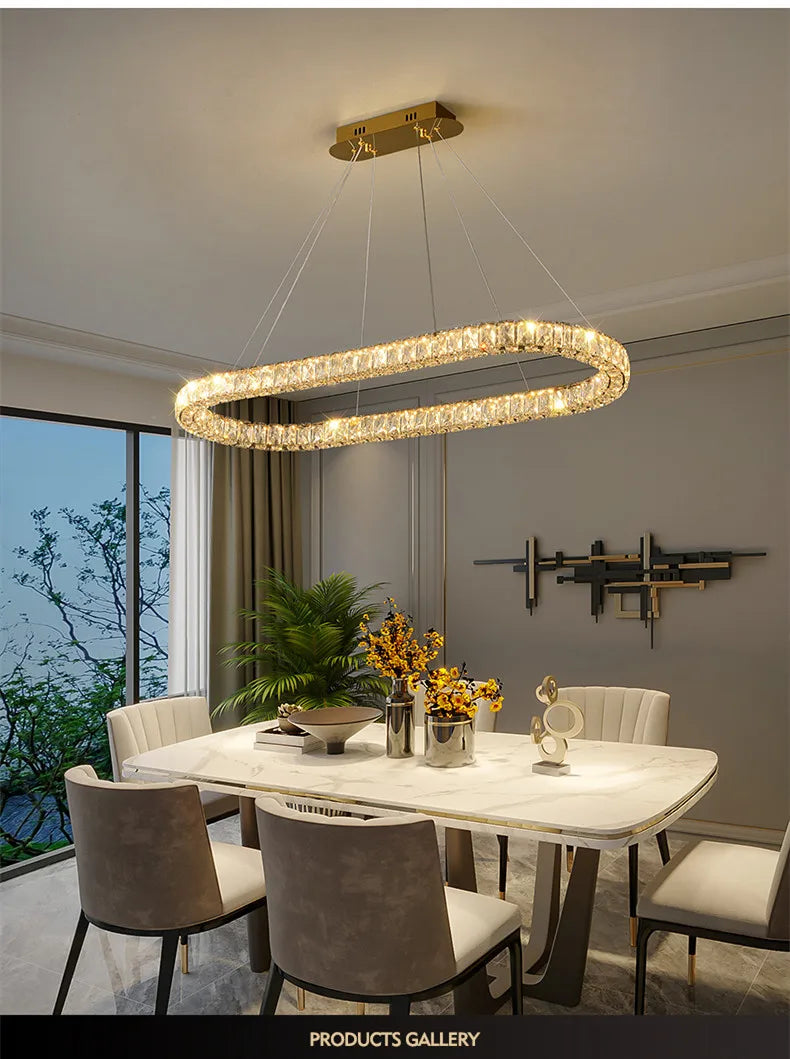 Modern Luxury Crystals Ceiling Lights Living Room Lustre Led Dimmable Chandelier Art Decor Led Ceiling Lamp Luminarias