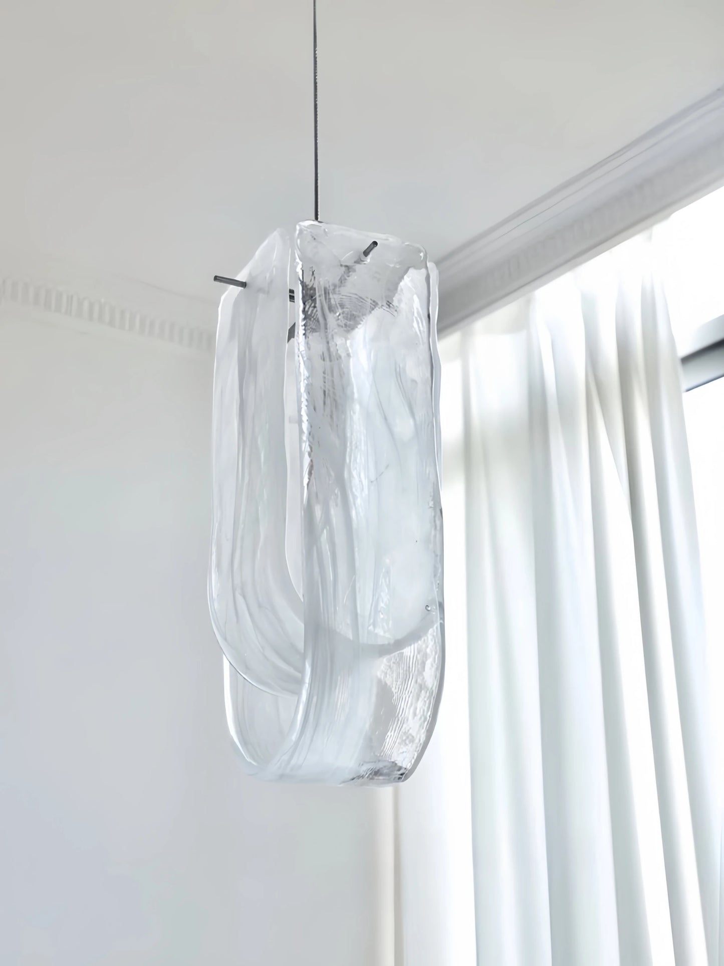Postmodern Cloud Glass Hanging Light Indoor Art Decor Chandelier Dining Table Pendant Light Bedroom Parlor Cafe Warm Droplights