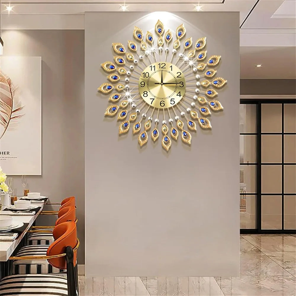 Crystal Modern Round Wall Clock Arabic Numerals Silent