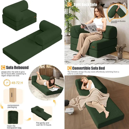 RBXC Adjustable Sofa Bed For Adults 2 In 1 Sleeper Chair