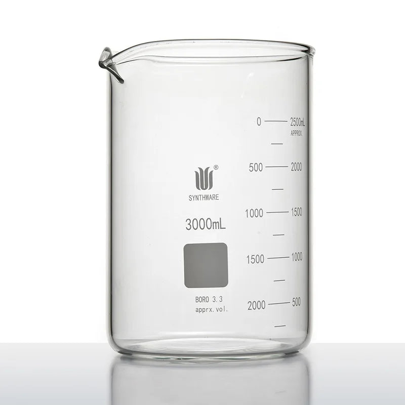 SYNTHWARE Thick Walled Beaker With Dual Graduation Borosilicate Glass