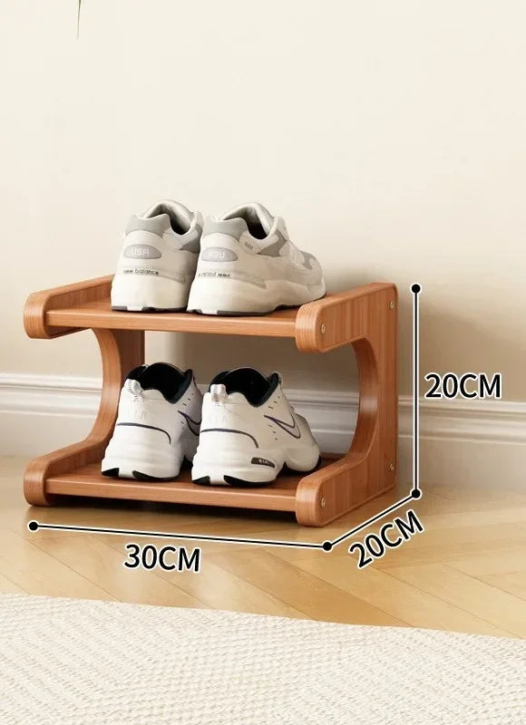 Simple shoe rack for household use, wooden storage at the entrance, multi-layer dormitory storage at the entrance, storage rack