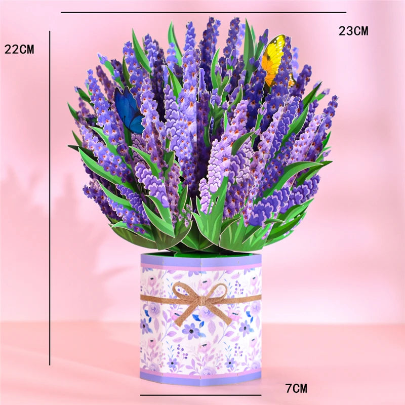 Magic Ants Pop Up Flower Card Flora 3D Greeting Card