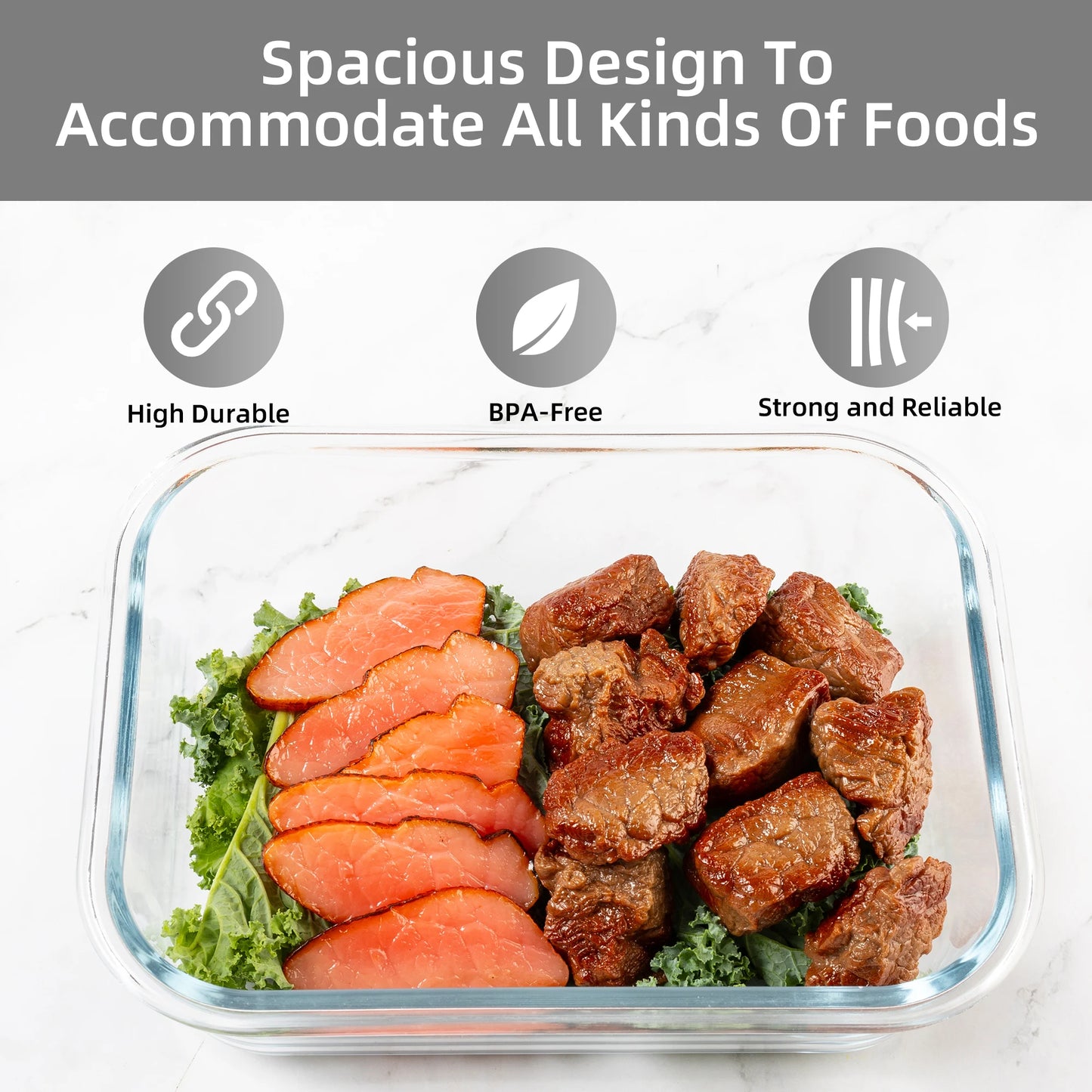16 Piece Glass Food Storage Containers Airtight Leakproof