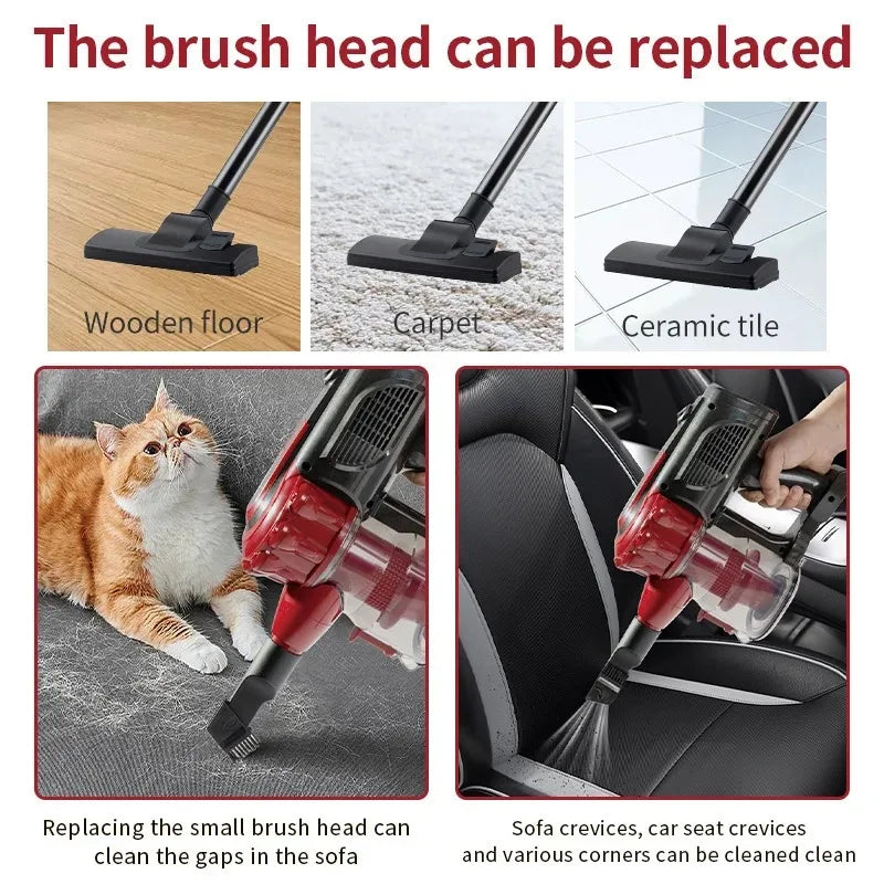 European multi-functional household kitchen living room carpet high-power dust removal vacuum cleaner rod type large suction