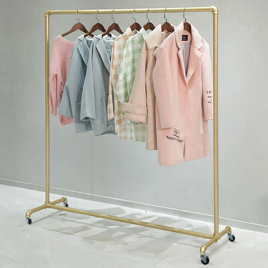 Bymaocar Metal Clothes Rack With Wheels Garment Holder