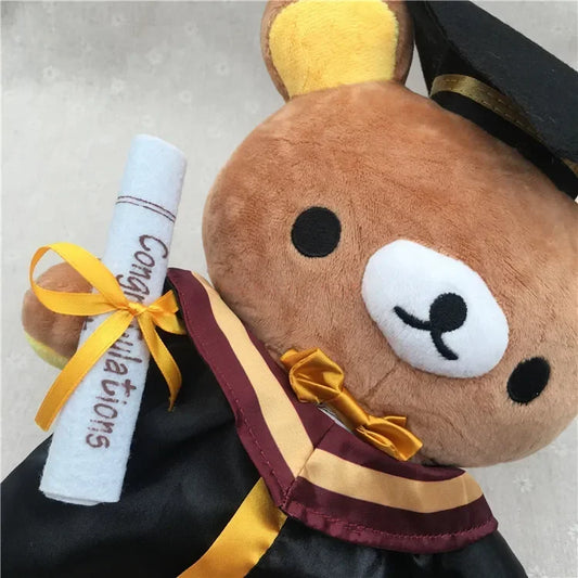 Potdemiel Rilakkuma Graduation Plush Bear Mortarboard Cosplay