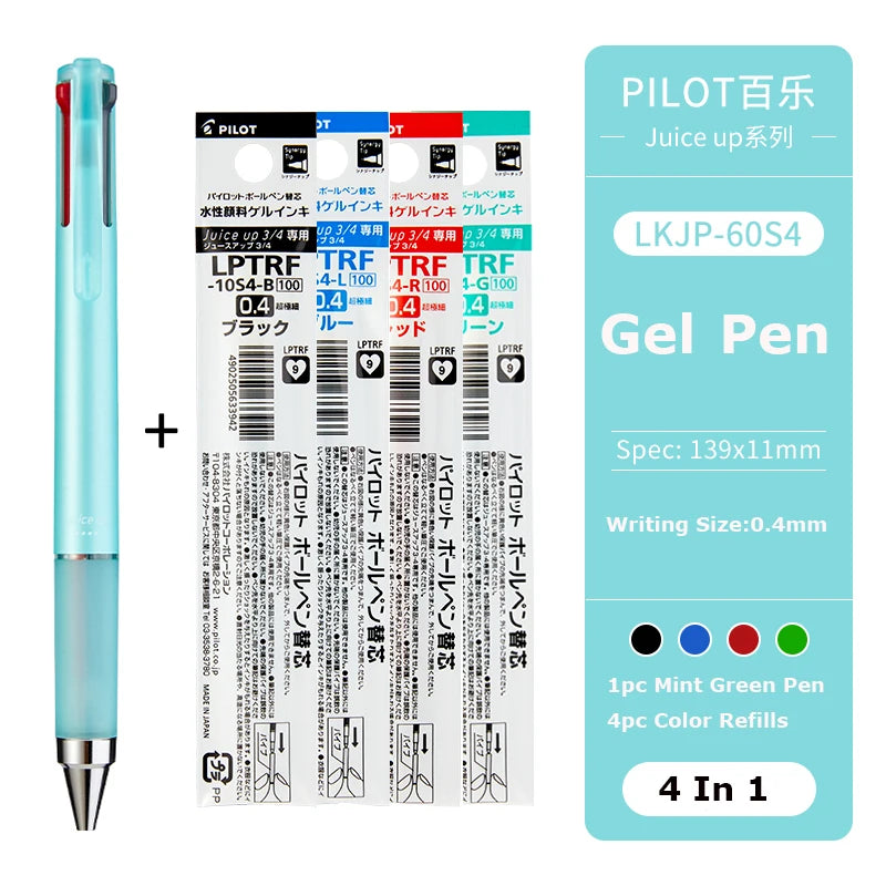 Japan Pilot JUICE UP Multifunctional Gel Pen 0.4MM 3Colors/4Colors Ballpoint Pens Back To School Office Statioinery Supplies
