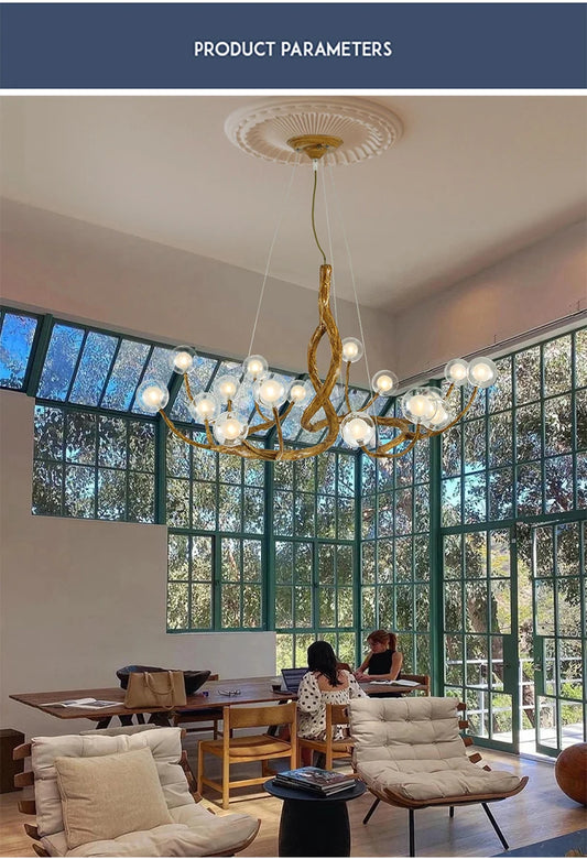 Modern Minimalist Tree Branch LED Chandelier Hotel Lobby Coffee Shop Clothing Store Restaurant Pendant Lamp Art Decor Lighting