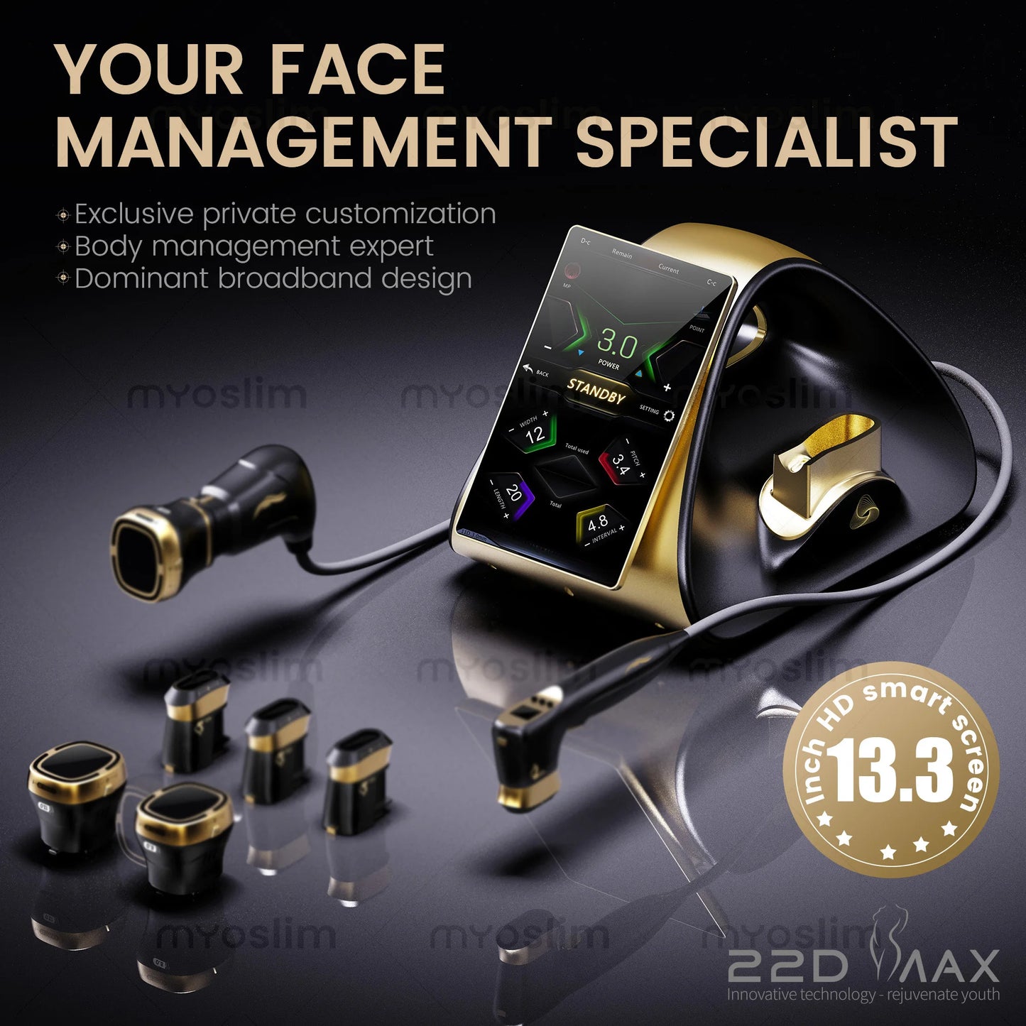 2 in 1 Face Lift 22D Max Skin Tightening Salon Equipment With Face Body Tightening Function Professional