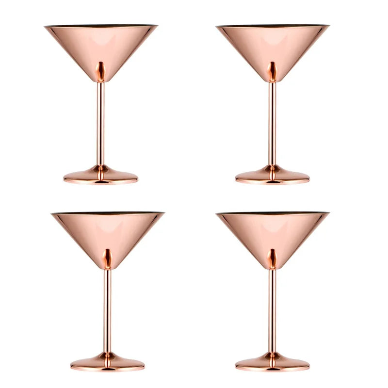 304 Stainless Steel Martini Glasses Set For Bar And Events