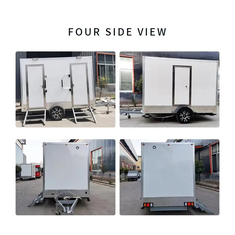 Luxury Modern Portable Plastic Restroom Trailer Mobile Bathroom Trailer For Wedding Events Toilets For Sale