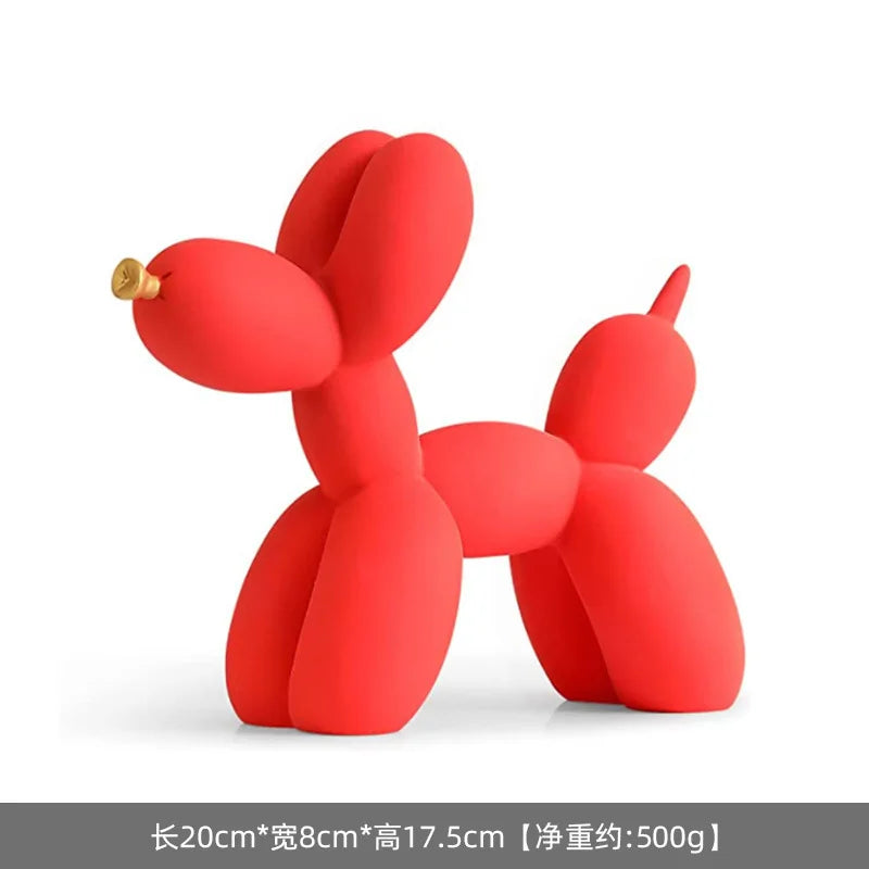 Whimsical Water-Transfer Balloon Dog Sculpture-Dazzling Graffiti Art Decor for Living Room/Entryway,Vibrant TV Stand Centerpiece