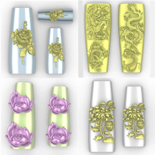 Butterfly- Embossing Silicone Mold Nail Art Carving Mold Suitable for Diy Nail Art Decor Supplies Nail Template Tool