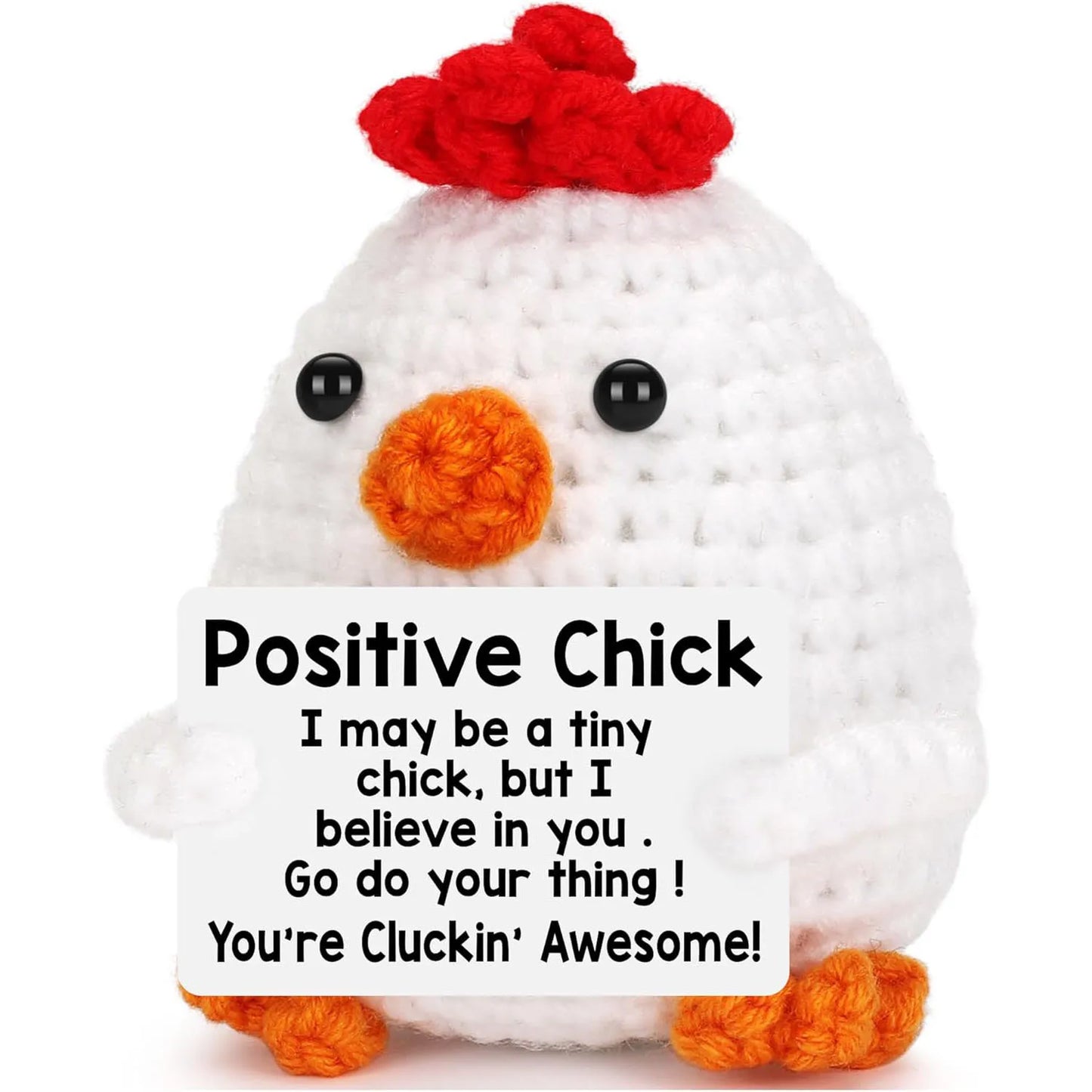 Positive Crochet Animals Christmas Birthday Gifts for Women Men Emotional Mom Dad Daughter Sister Friend Desk Home Fall Decor