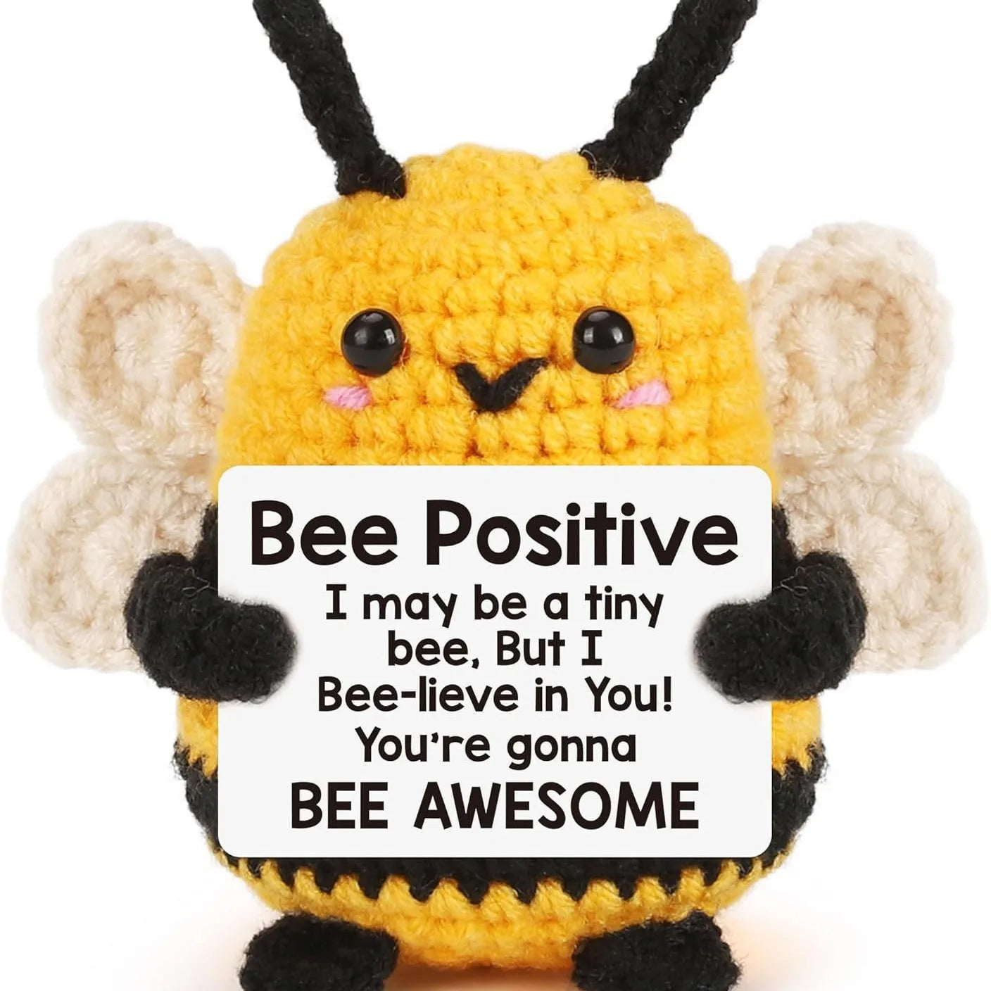 Positive Crochet Animals Christmas Birthday Gifts for Women Men Emotional Mom Dad Daughter Sister Friend Desk Home Fall Decor