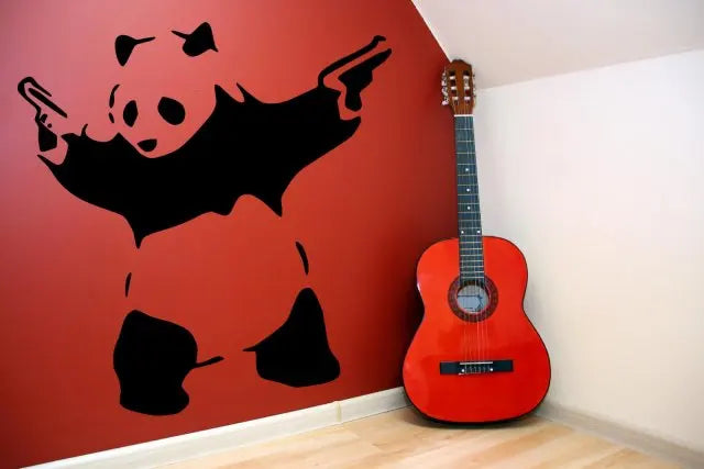 Banksy Panda Wall Stickers, Removable Wall Decal, DIY Home Decoration, Art Decor