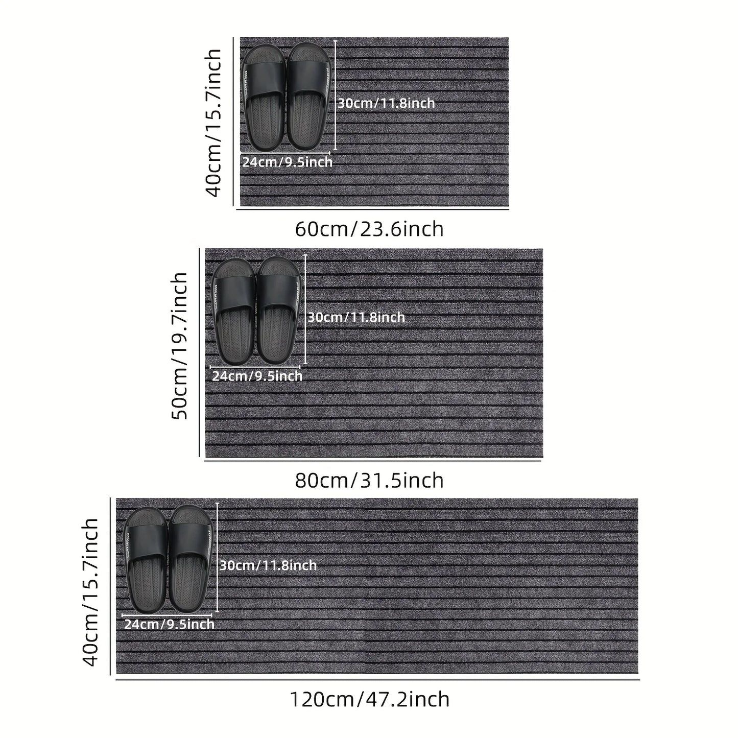 Modern Minimalist Floor Mat Anti Slip Backing Washable Indoor Outdoor