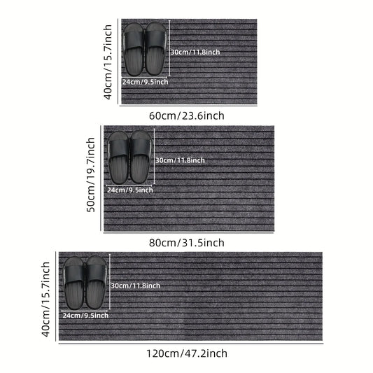 Modern Minimalist Floor Mat Anti Slip Backing Washable Indoor Outdoor