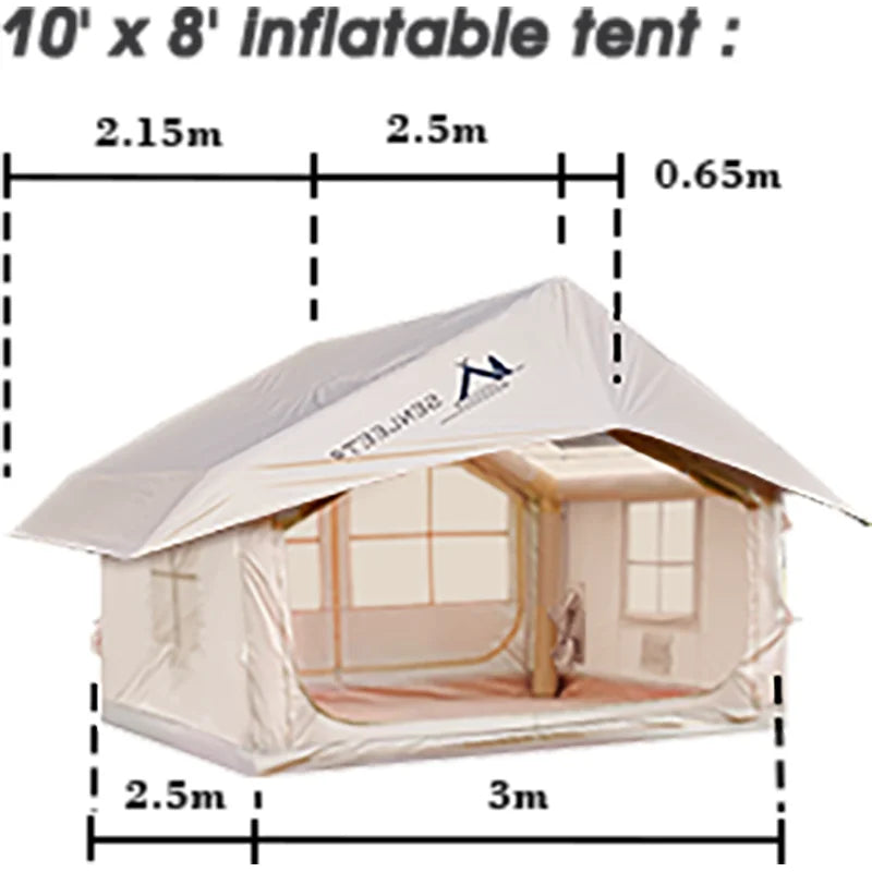 10‘ x 13’ Rainfly Fits for 6-8 People, Waterproof and Ultralight Survival Tent Shelter Awning Sunshade Cloth,Easy Set-Up Camping