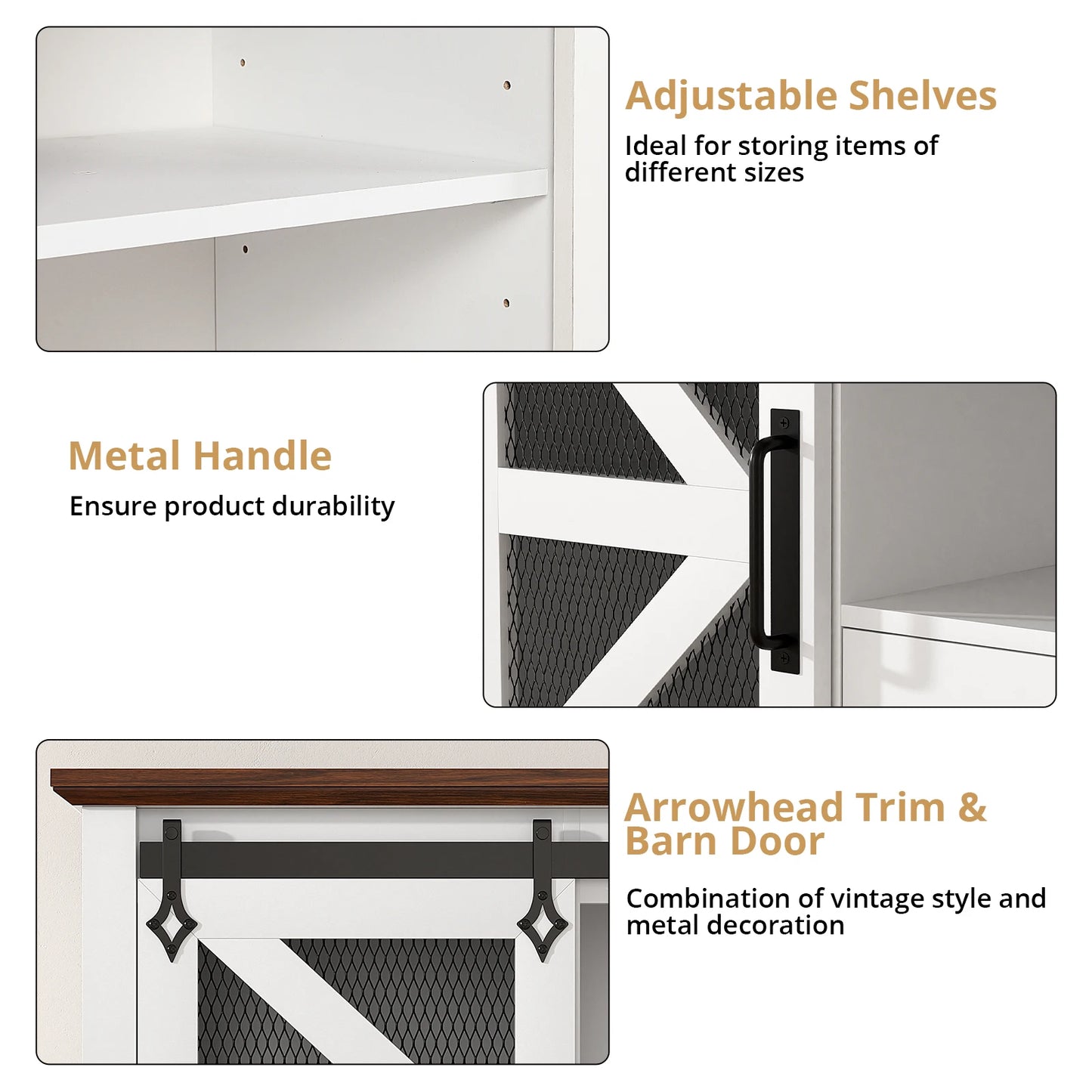 Modern TV Stand For 60 Inch TVs With 1 Drawer 2 Cabinets