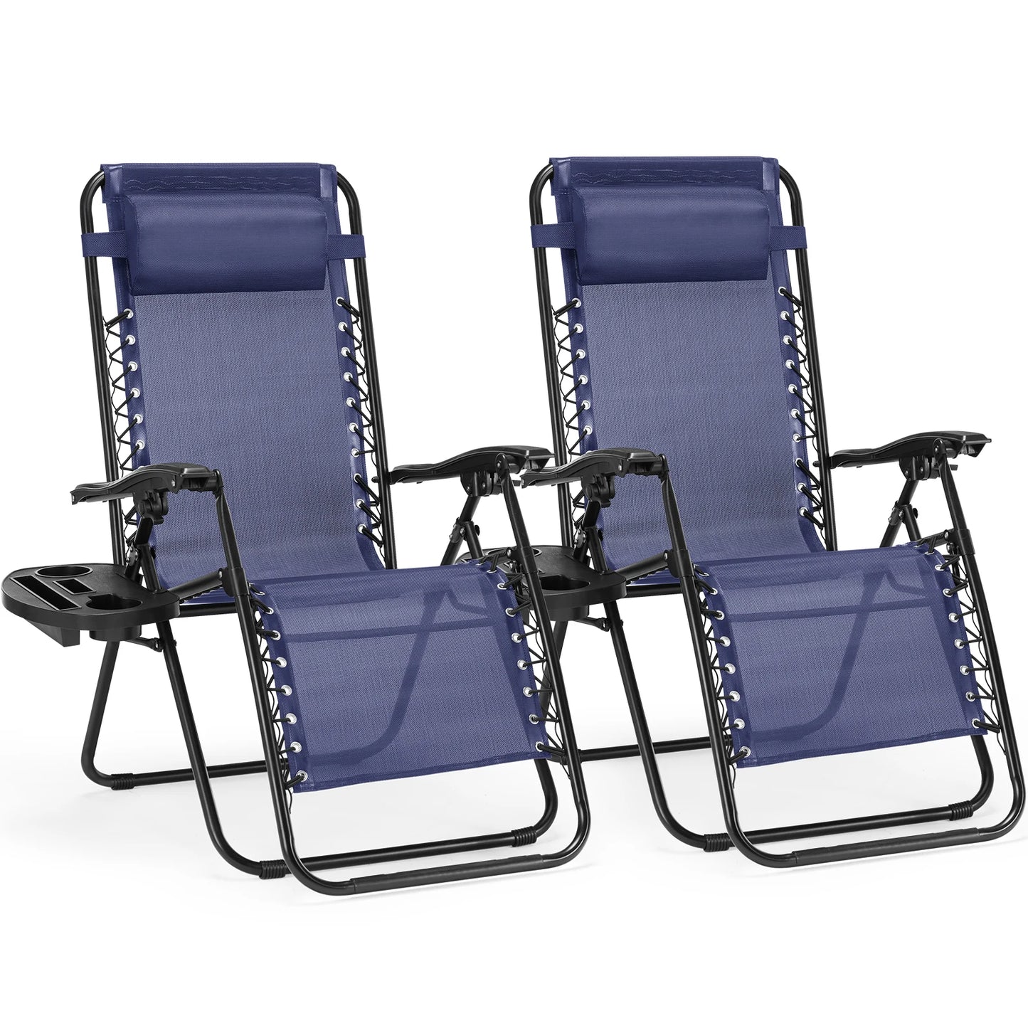 JHK Zero Gravity Portable Recliner Set for Outdoor Loungers