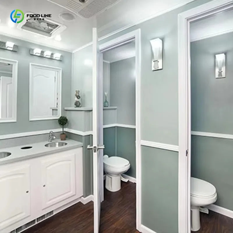 Customized Container Toilet Trailer Portable Luxury Prefabricated Mobile Bathroom