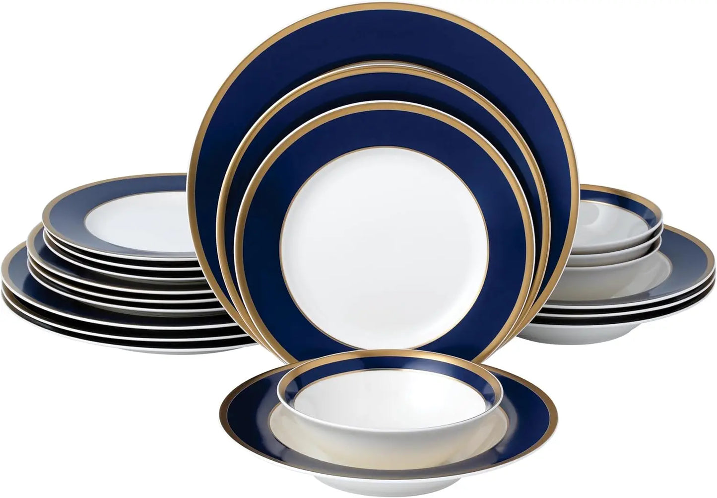 LIEI Bone China Dinnerware Set Service For 4 Elegant