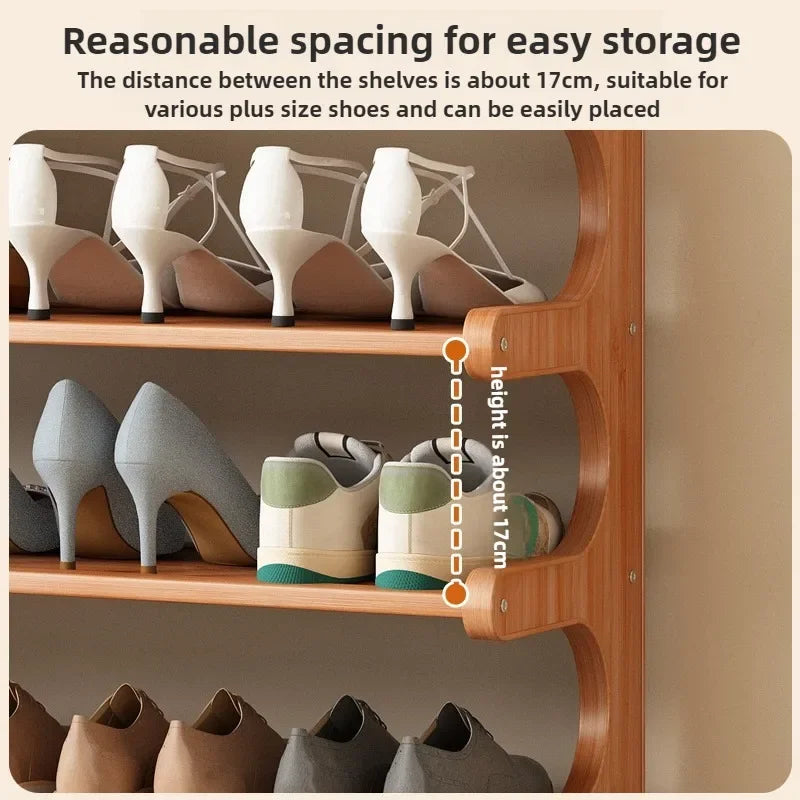 Simple shoe rack for household use, wooden storage at the entrance, multi-layer dormitory storage at the entrance, storage rack