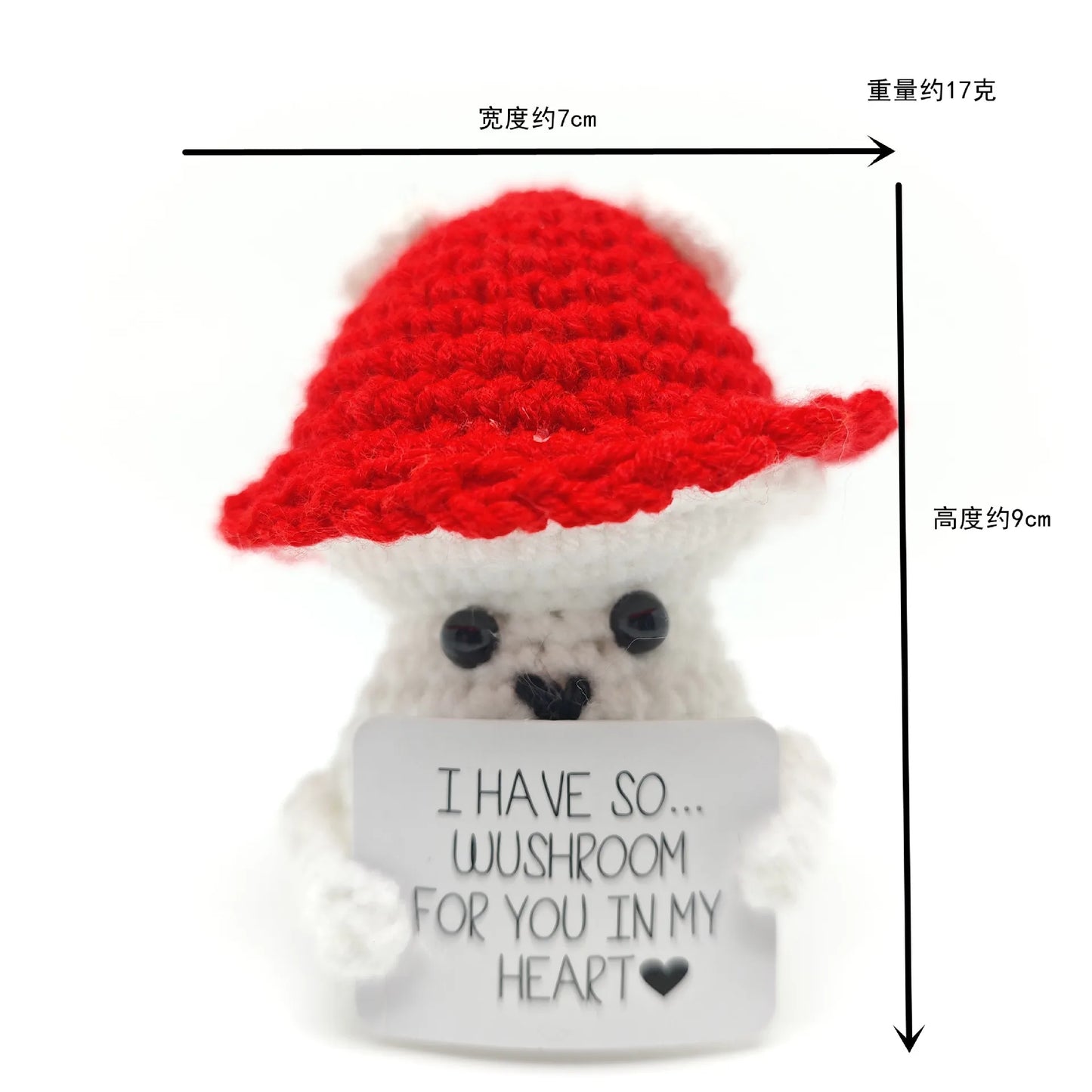Positive Crochet Animals Christmas Birthday Gifts for Women Men Emotional Mom Dad Daughter Sister Friend Desk Home Fall Decor