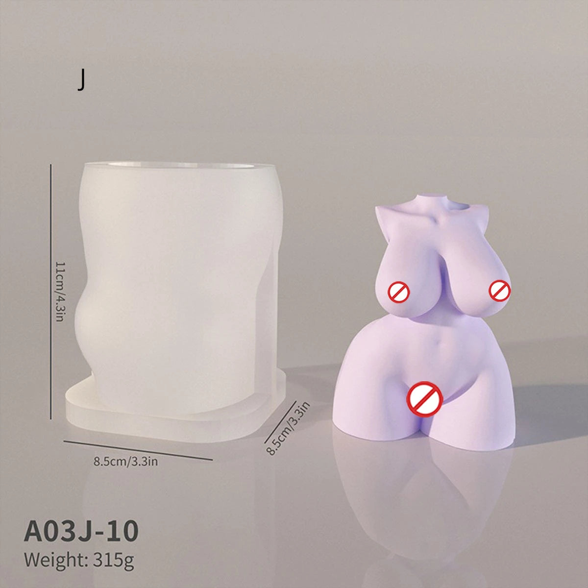 Artistic Headless Human Body Candle Silicone Mold 3D Female Body Statue Plaster mould Creative Humanoid Chocolate Art Decor gift
