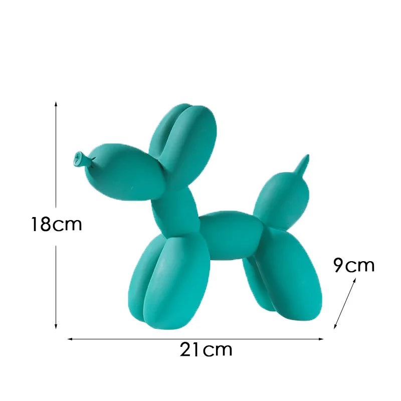 Whimsical Water-Transfer Balloon Dog Sculpture-Dazzling Graffiti Art Decor for Living Room/Entryway,Vibrant TV Stand Centerpiece