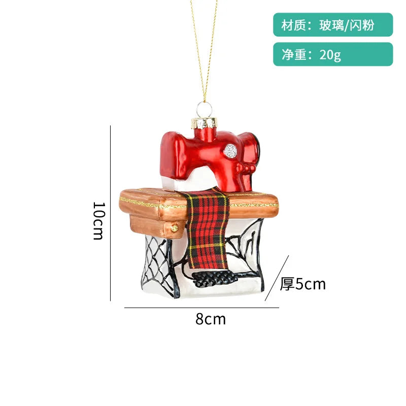 Car Pendant Christmas Decorations Glass Painting Christmas Tree Hanging Ornaments For Home New Year Kids Gift Toys