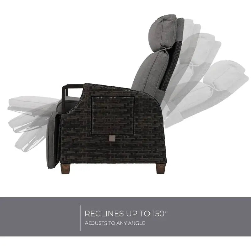 Grand Patio Outdoor Recliner With Adjustable Back Support