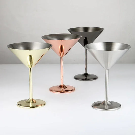 304 Stainless Steel Martini Glasses Set For Bar And Events