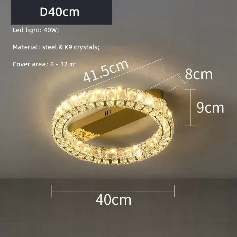 Modern Luxury Crystals Ceiling Lights Living Room Lustre Led Dimmable Chandelier Art Decor Led Ceiling Lamp Luminarias