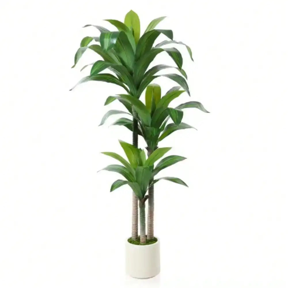 Artificial Dracaena Tree With Potted Silk Plant