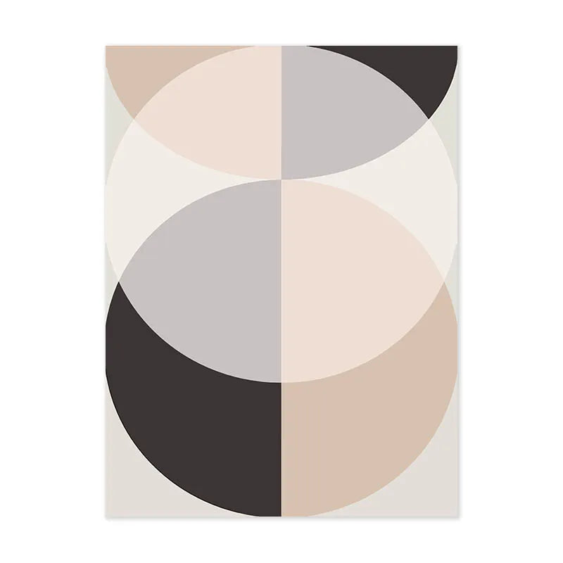 Geometric Gallery Wall Frameless Modern Neutral Canvas Prints for Minimalist Home & Office Decoration