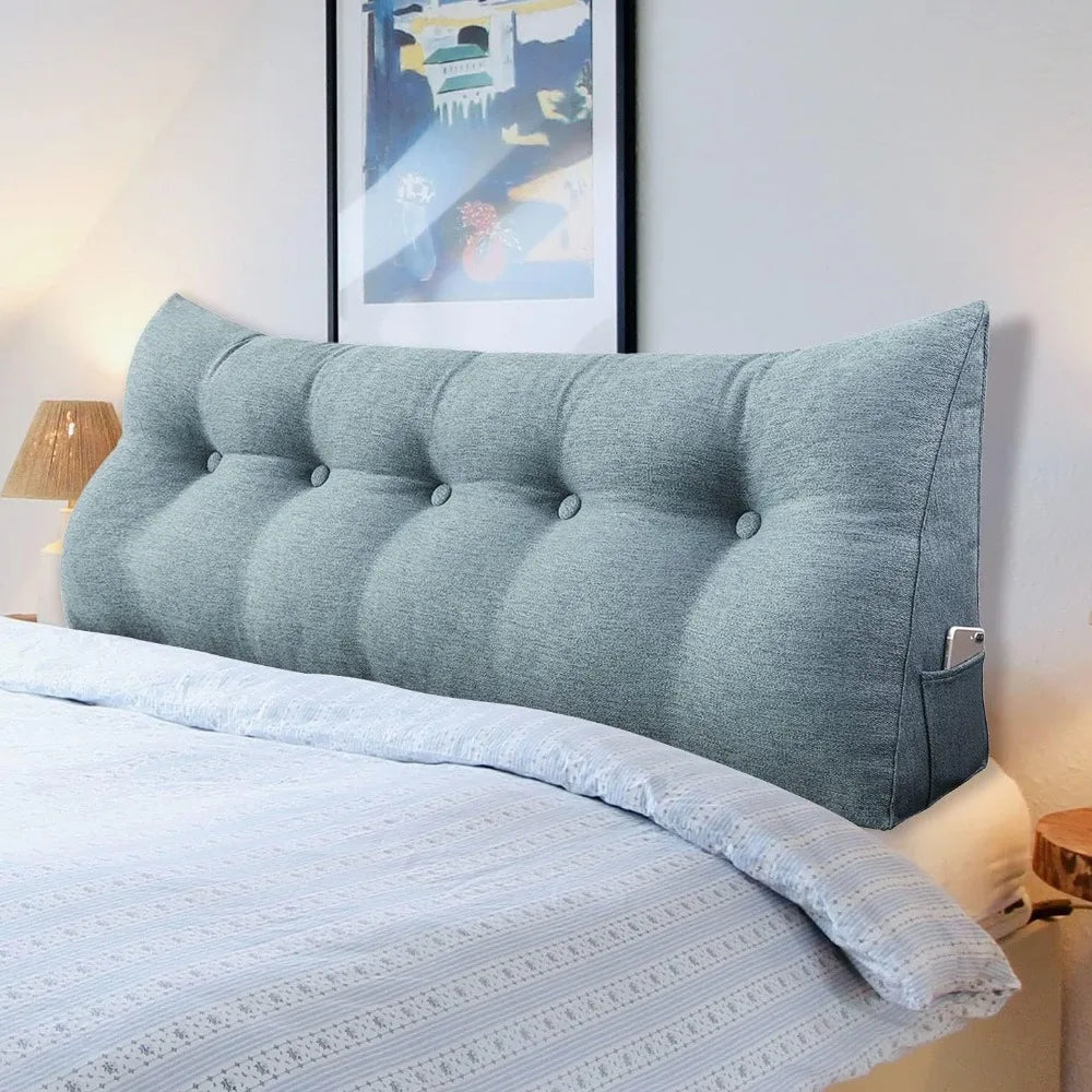 Ergonomics Headboard for California King Size Bed, Button Tufted Padded headboards, Triangular headboard Panels for Wall
