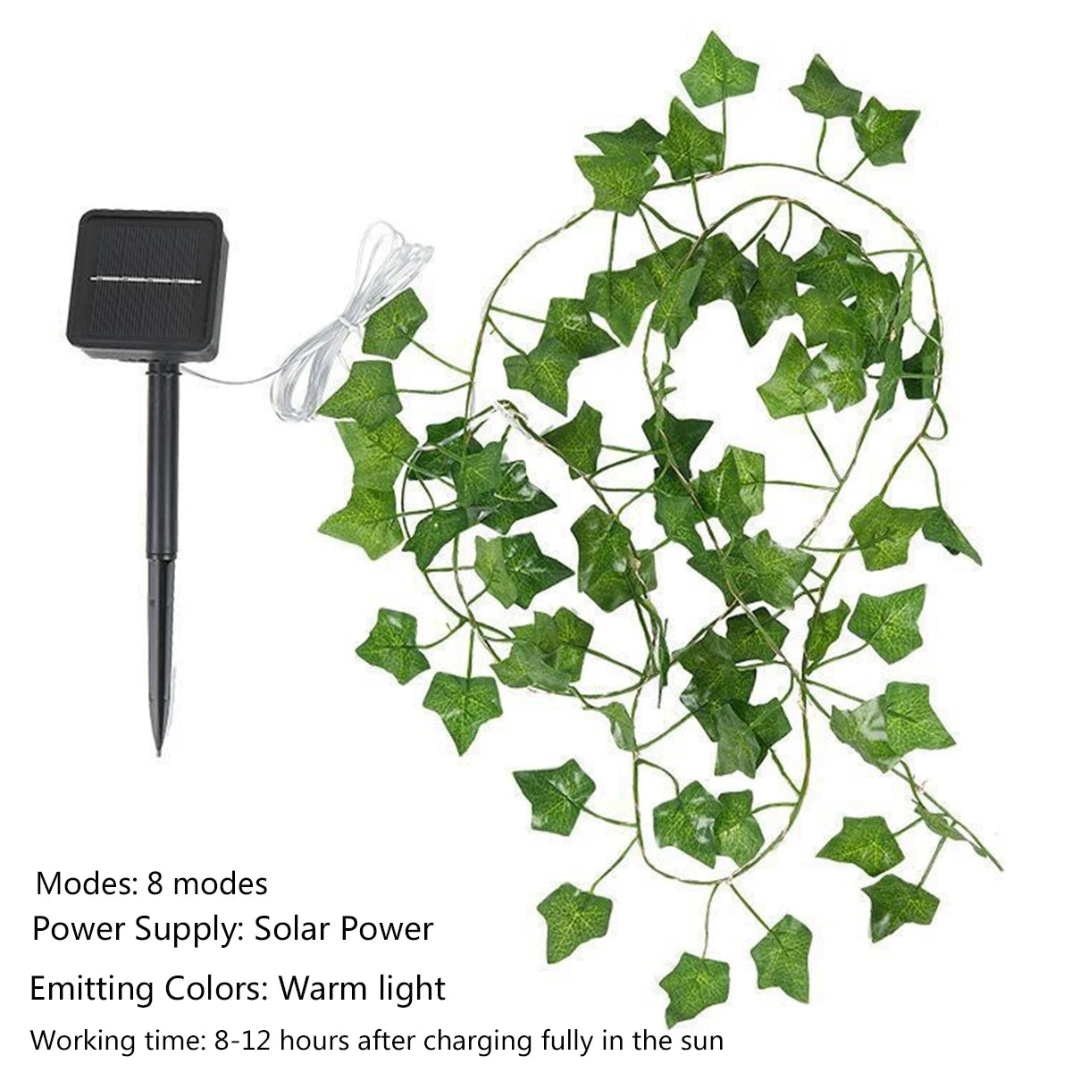 Solar Ivy String Lights for Garden Courtyard Outdoor Decor
