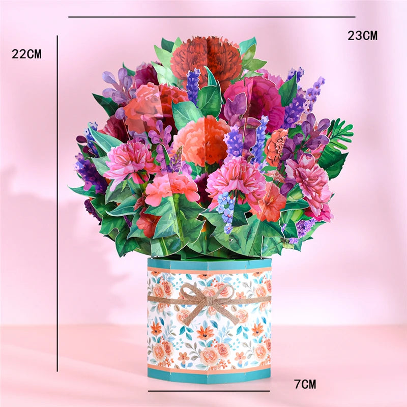 Magic Ants Pop Up Flower Card Flora 3D Greeting Card