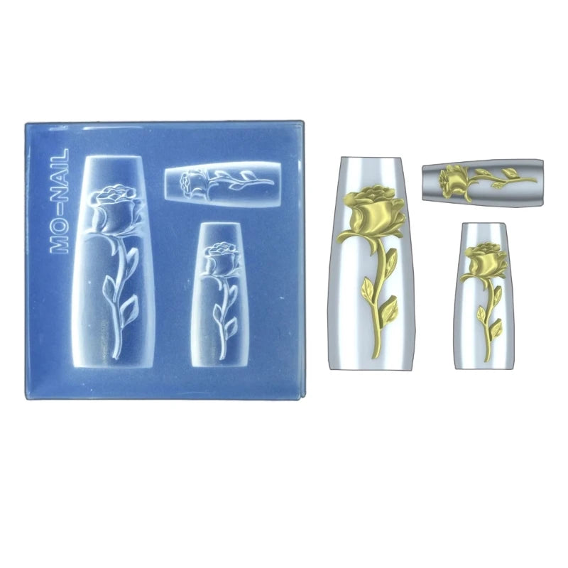 Butterfly- Embossing Silicone Mold Nail Art Carving Mold Suitable for Diy Nail Art Decor Supplies Nail Template Tool