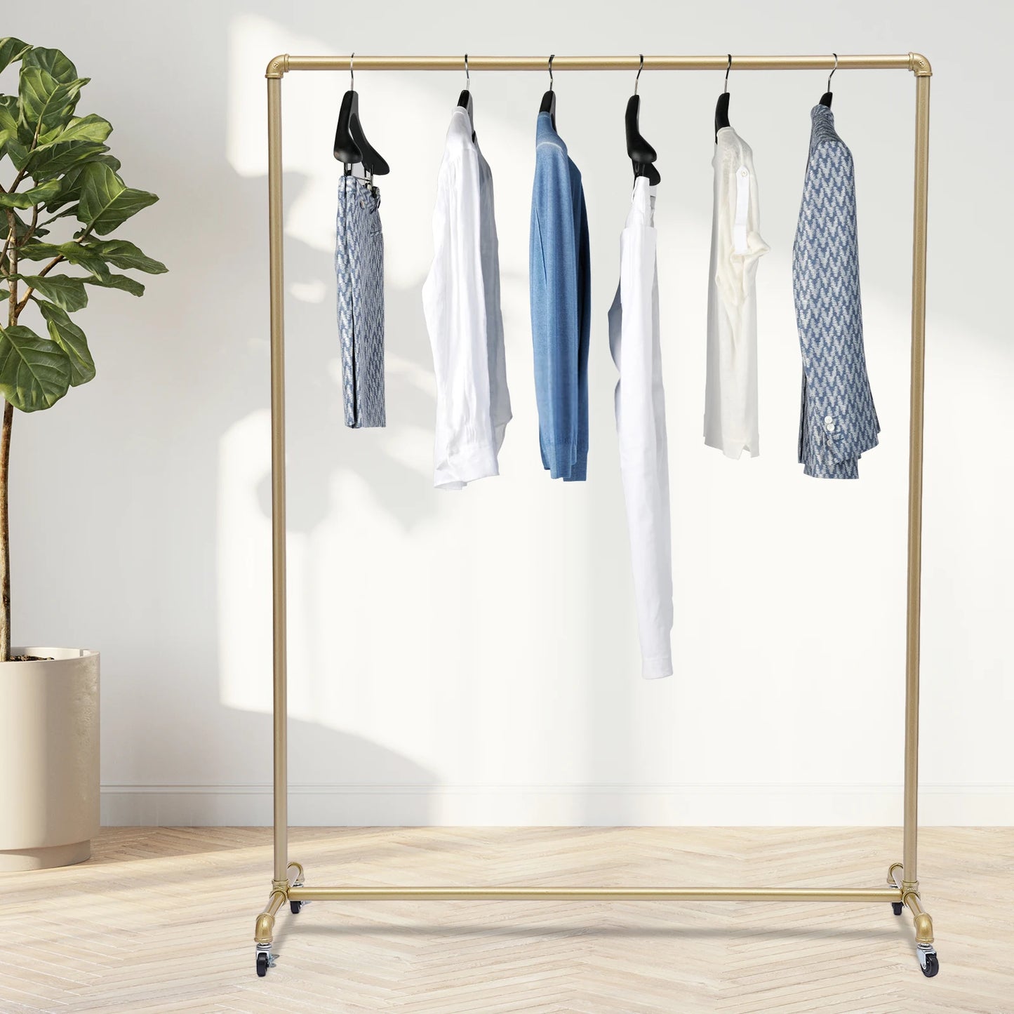 Galvanized Pipe Coat Rack Free Standing for Hallways and Entryways