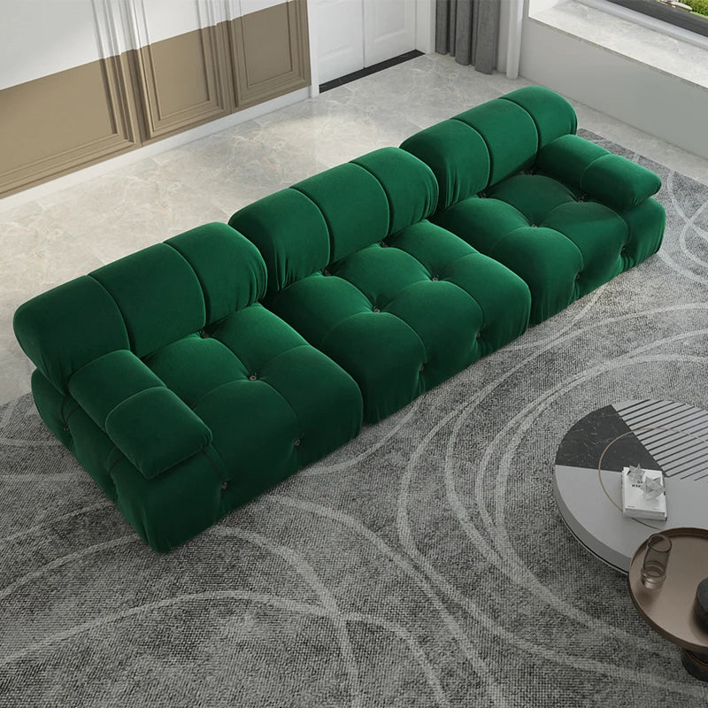 Sdorens Minimalist Velvet Modular Sectional Sofa Set